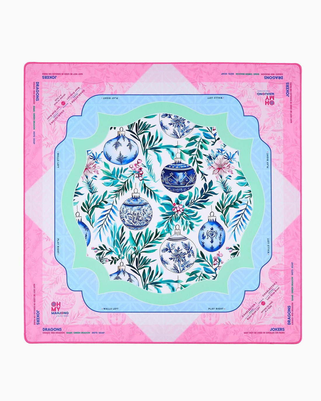 [Oh My Mahjong] Merriment Mahjong Mat In Tube - The Pink Pineapple 850