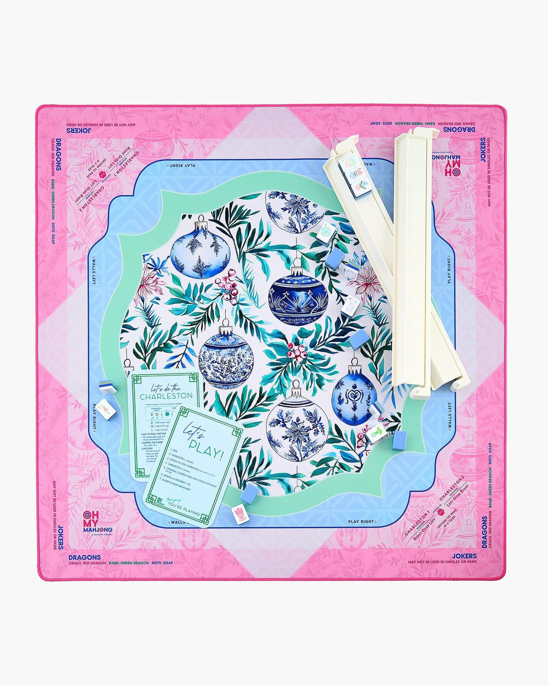 [Oh My Mahjong] Merriment Mahjong Mat In Tube - The Pink Pineapple 850
