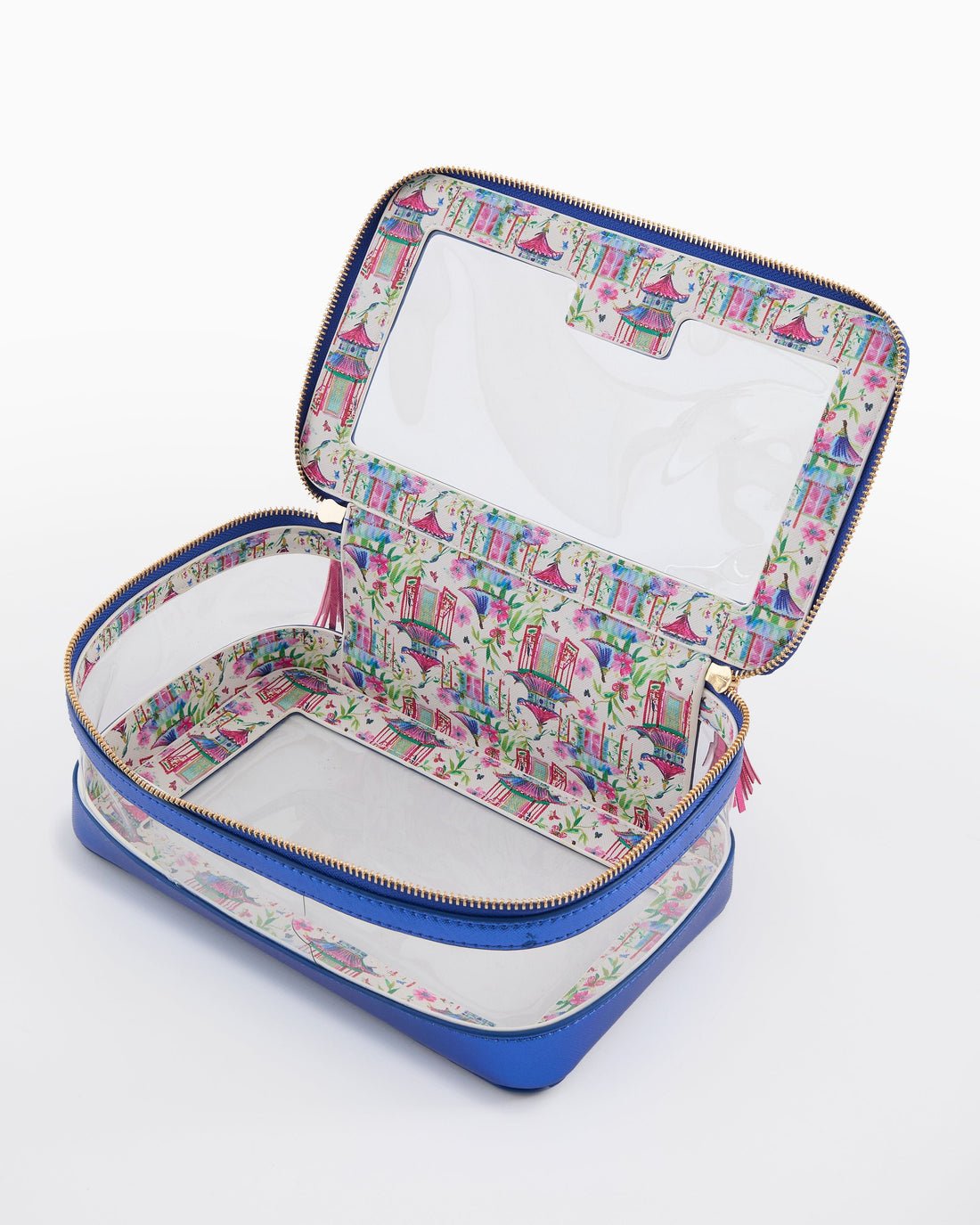 [Oh My Mahjong] Metallic Blue Mahjong Tile Storage Bag - The Pink Pineapple 850