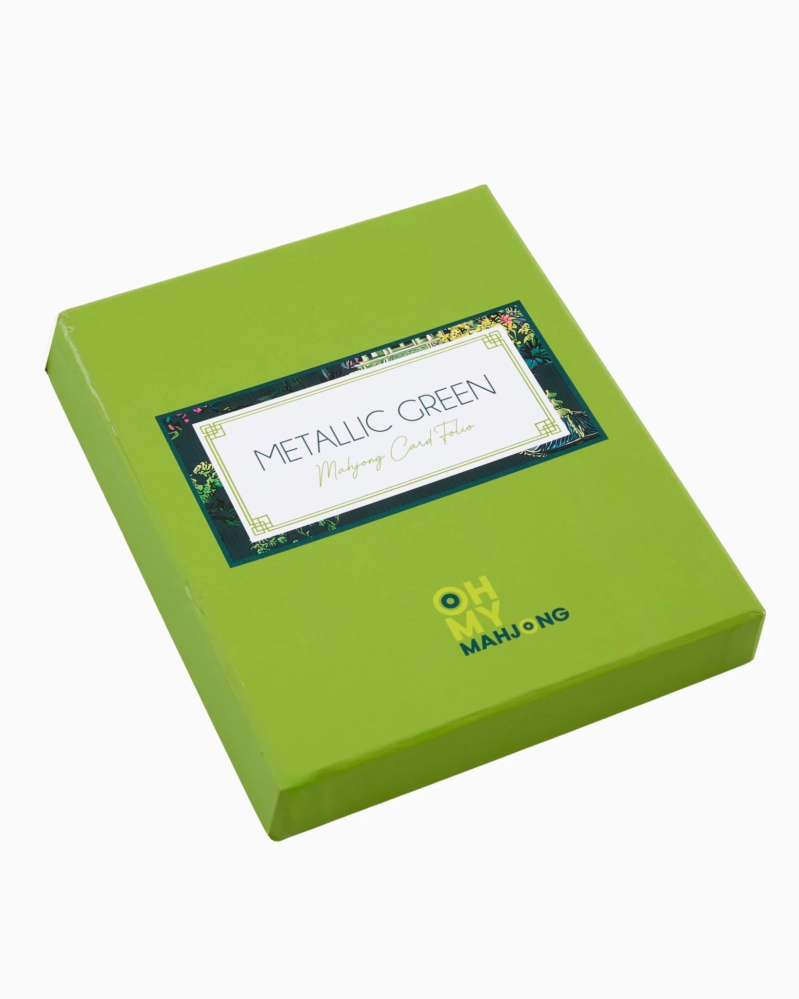 [Oh My Mahjong] Metallic Green Mahjong Card Folio - The Pink Pineapple 850