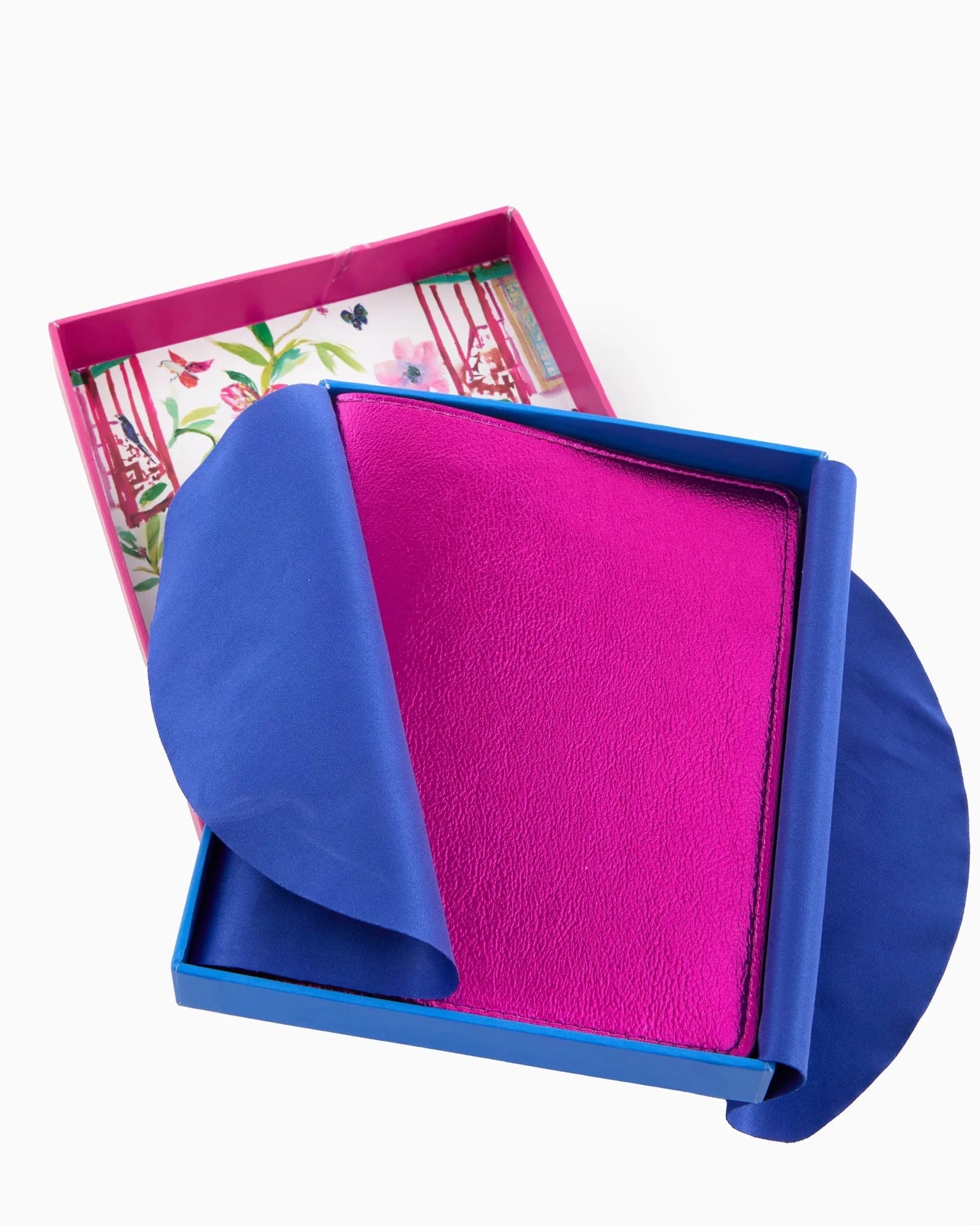 [Oh My Mahjong] Metallic Hot Pink Mahjong Card Folio - The Pink Pineapple 850