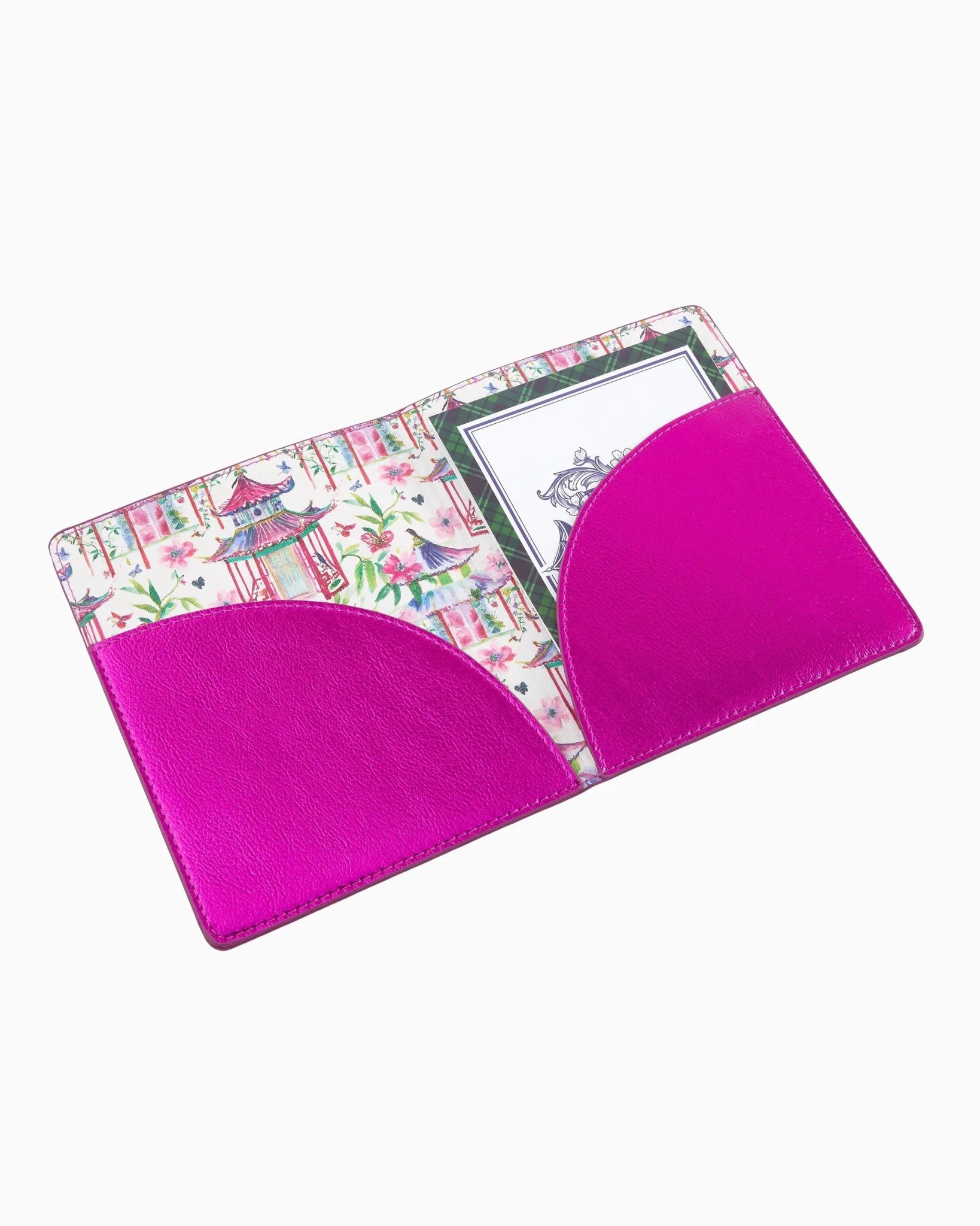 [Oh My Mahjong] Metallic Hot Pink Mahjong Card Folio - The Pink Pineapple 850