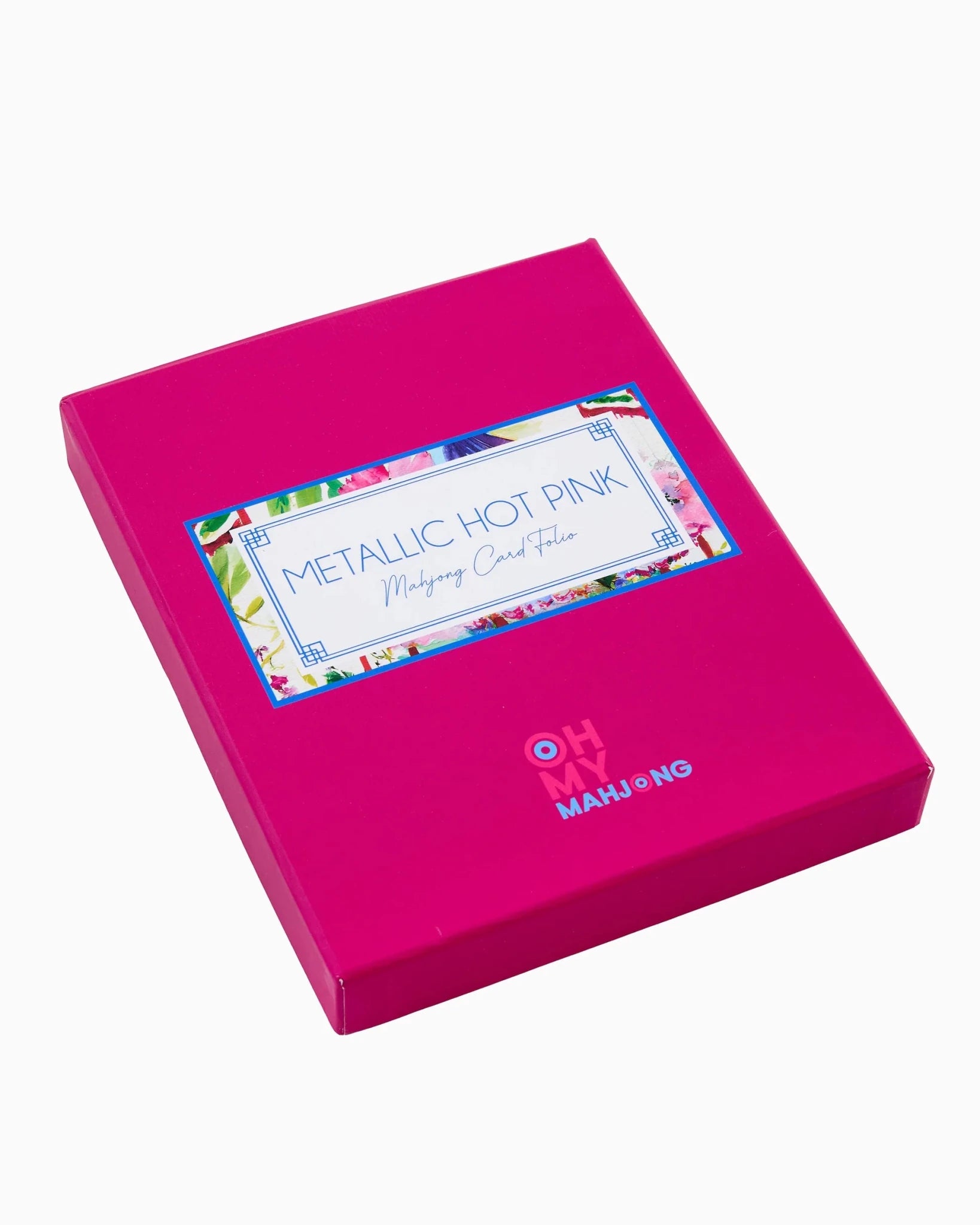[Oh My Mahjong] Metallic Hot Pink Mahjong Card Folio - The Pink Pineapple 850