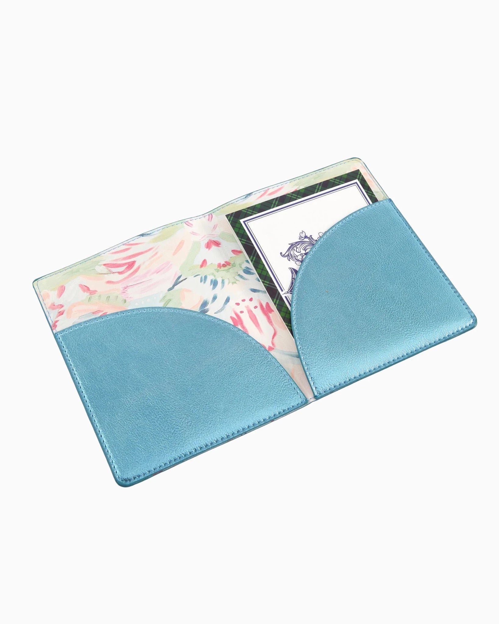 [Oh My Mahjong] Metallic Light Blue Mahjong Card Folio - The Pink Pineapple 850