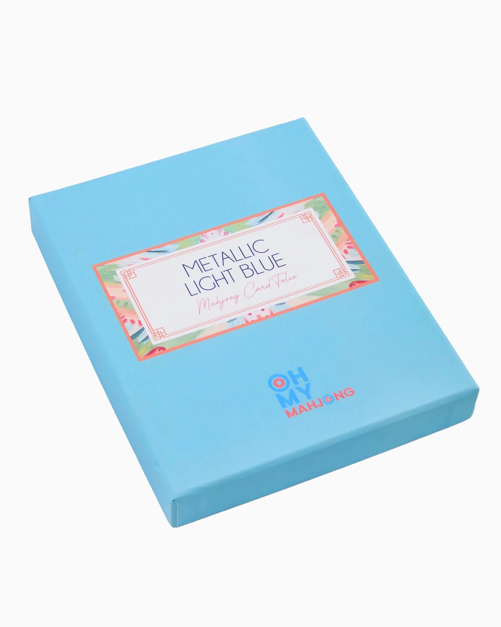 [Oh My Mahjong] Metallic Light Blue Mahjong Card Folio - The Pink Pineapple 850