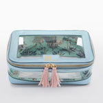 [Oh My Mahjong] Metallic Light Blue Mahjong Tile Storage Bag - The Pink Pineapple 850