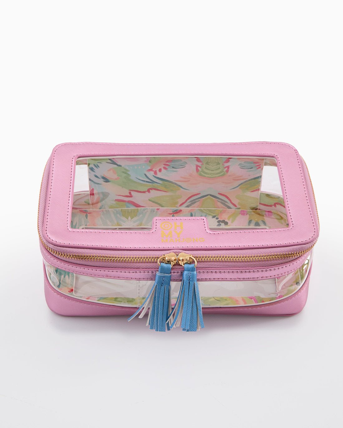 [Oh My Mahjong] Metallic Light Pink Mahjong Tile Storage Bag - The Pink Pineapple 850