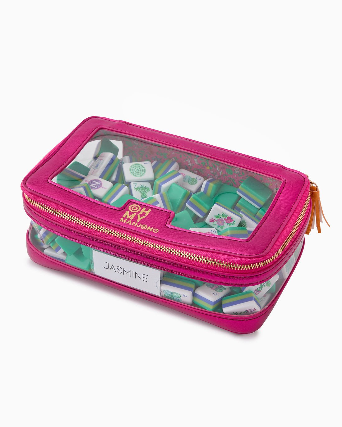 [Oh My Mahjong] Metallic Pink Mahjong Tile Storage Bag. - The Pink Pineapple 850