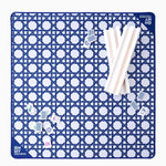 [Oh My Mahjong] Mini Blue Cane Mat - The Pink Pineapple 850