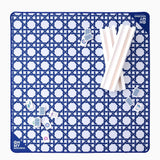 [Oh My Mahjong] Mini Blue Cane Mat - The Pink Pineapple 850