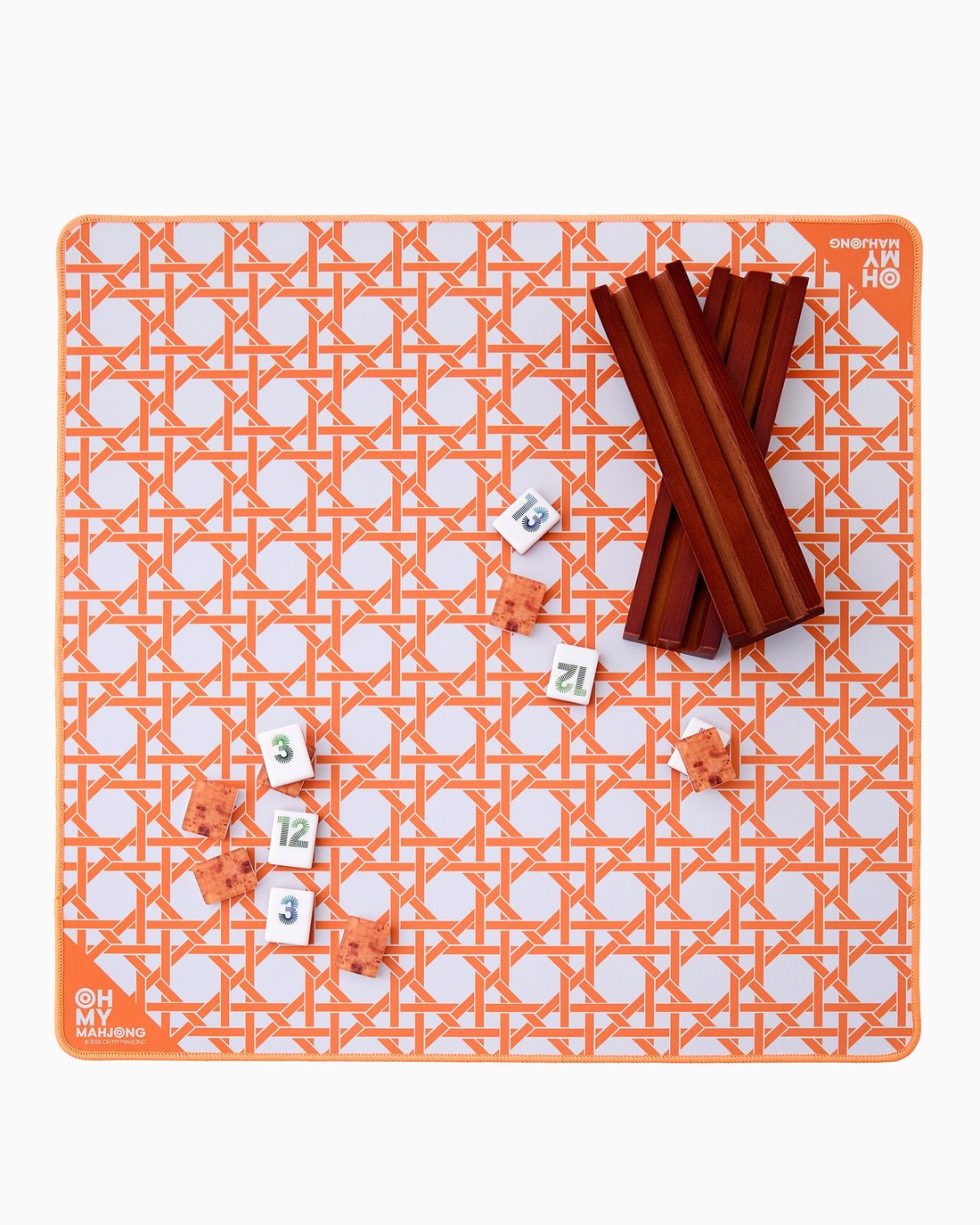 [Oh My Mahjong] Mini Orange Cane Mat - The Pink Pineapple 850