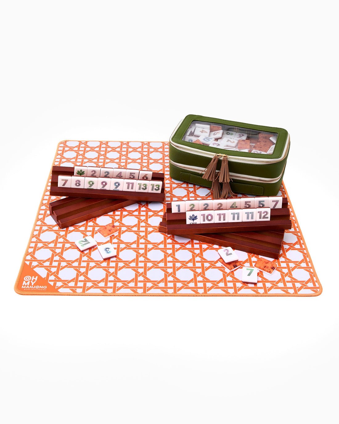 [Oh My Mahjong] Mini Orange Cane Mat - The Pink Pineapple 850