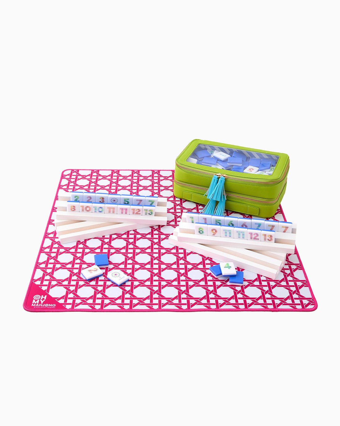 [Oh My Mahjong] Mini Pink Cane Mat - The Pink Pineapple 850