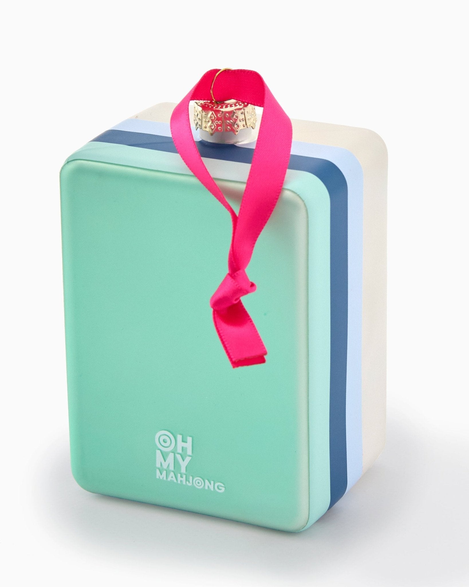 [Oh My Mahjong] Mint Dragon Tile Ornament - The Pink Pineapple 850