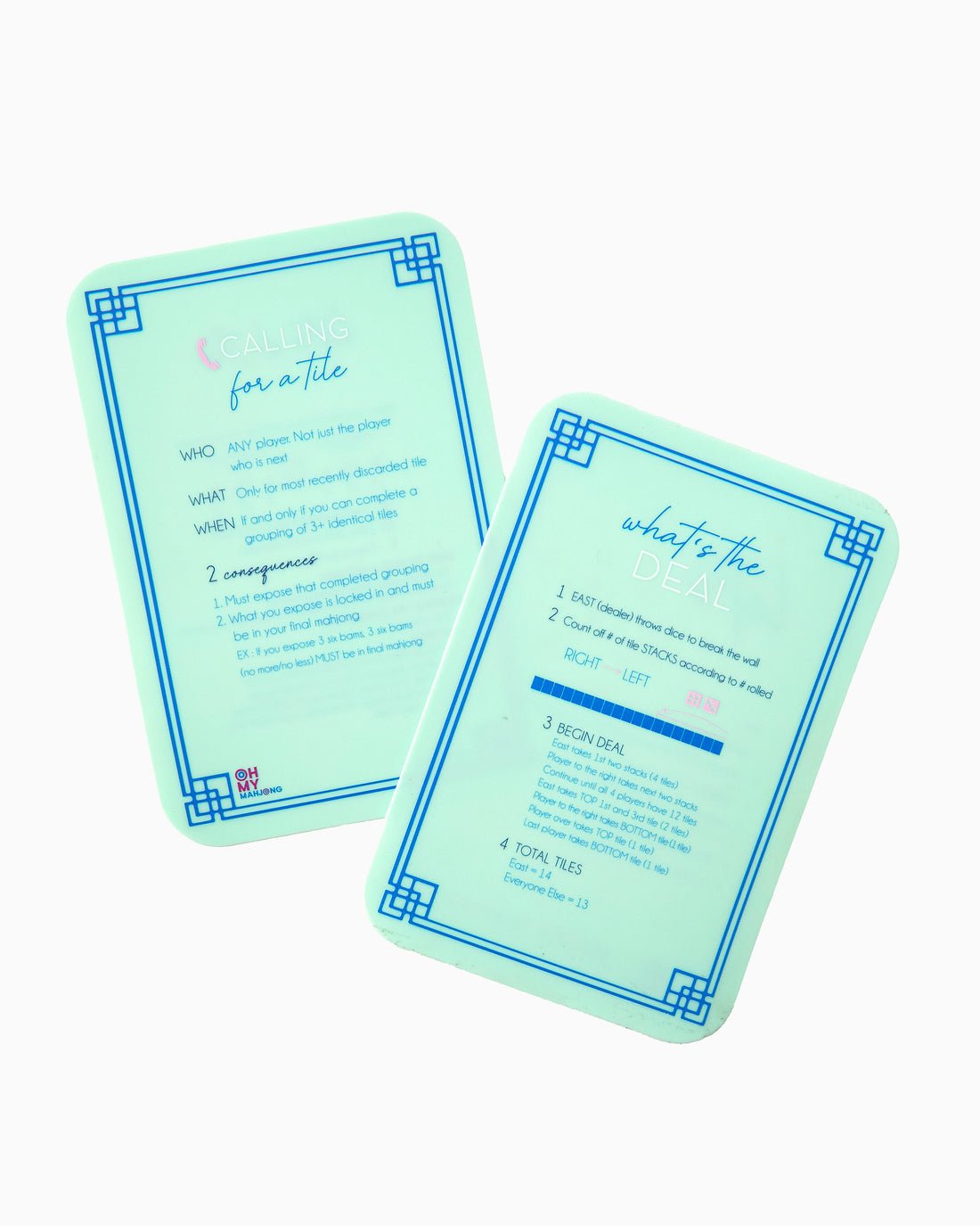 [Oh My Mahjong] Mint Green Shufflers - The Pink Pineapple 850