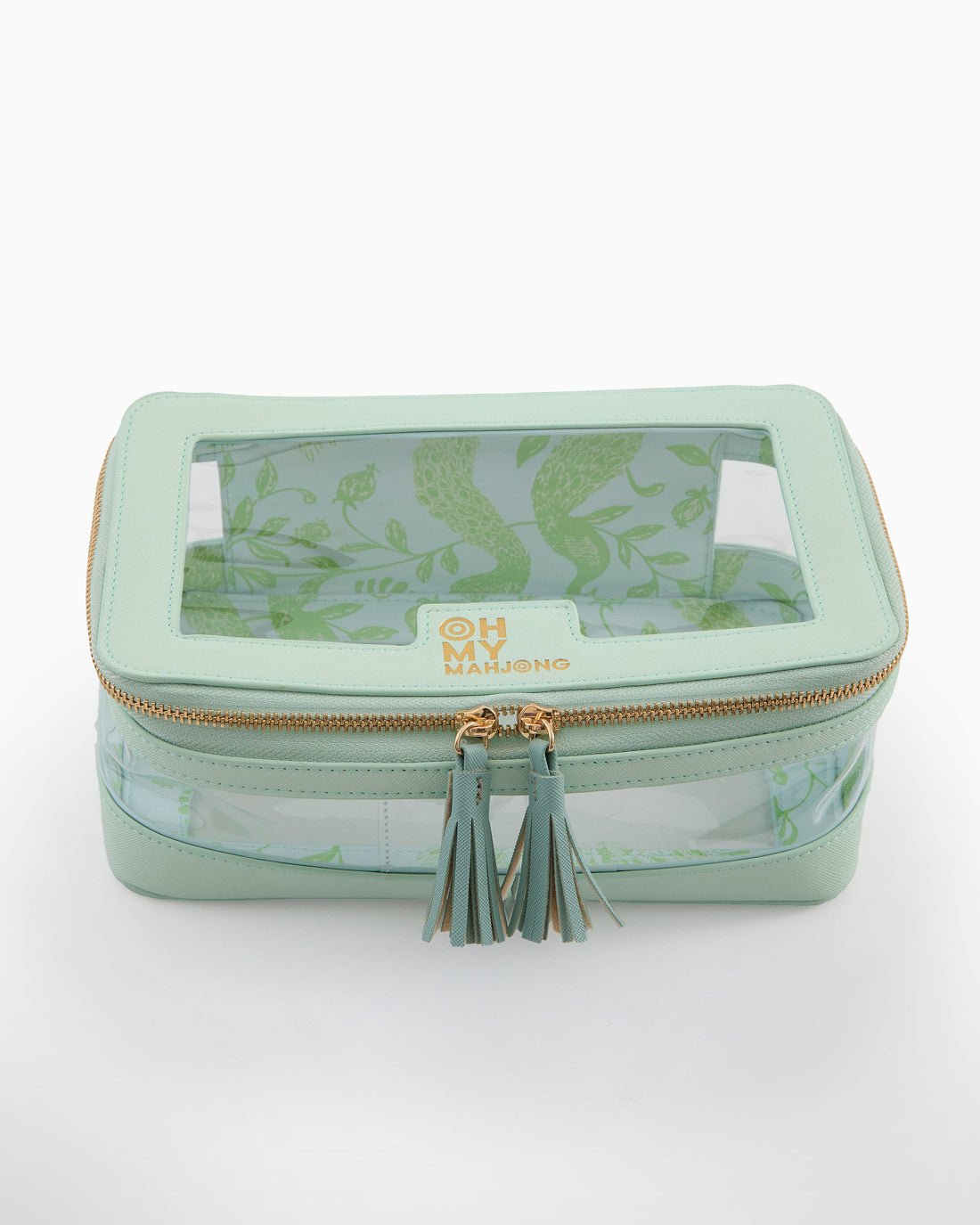 [Oh My Mahjong] Mint Mahjong Tile Storage Bag - The Pink Pineapple 850