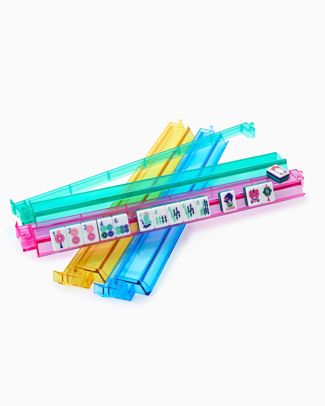 [Oh My Mahjong] Multicolor Mahjong Racks with Pusher Set - The Pink Pineapple 850