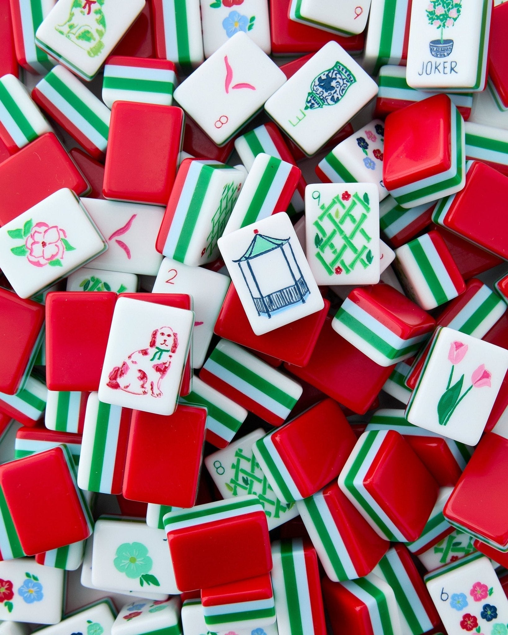 [Oh My Mahjong] Nantucket Mahjong Tiles - The Pink Pineapple 850