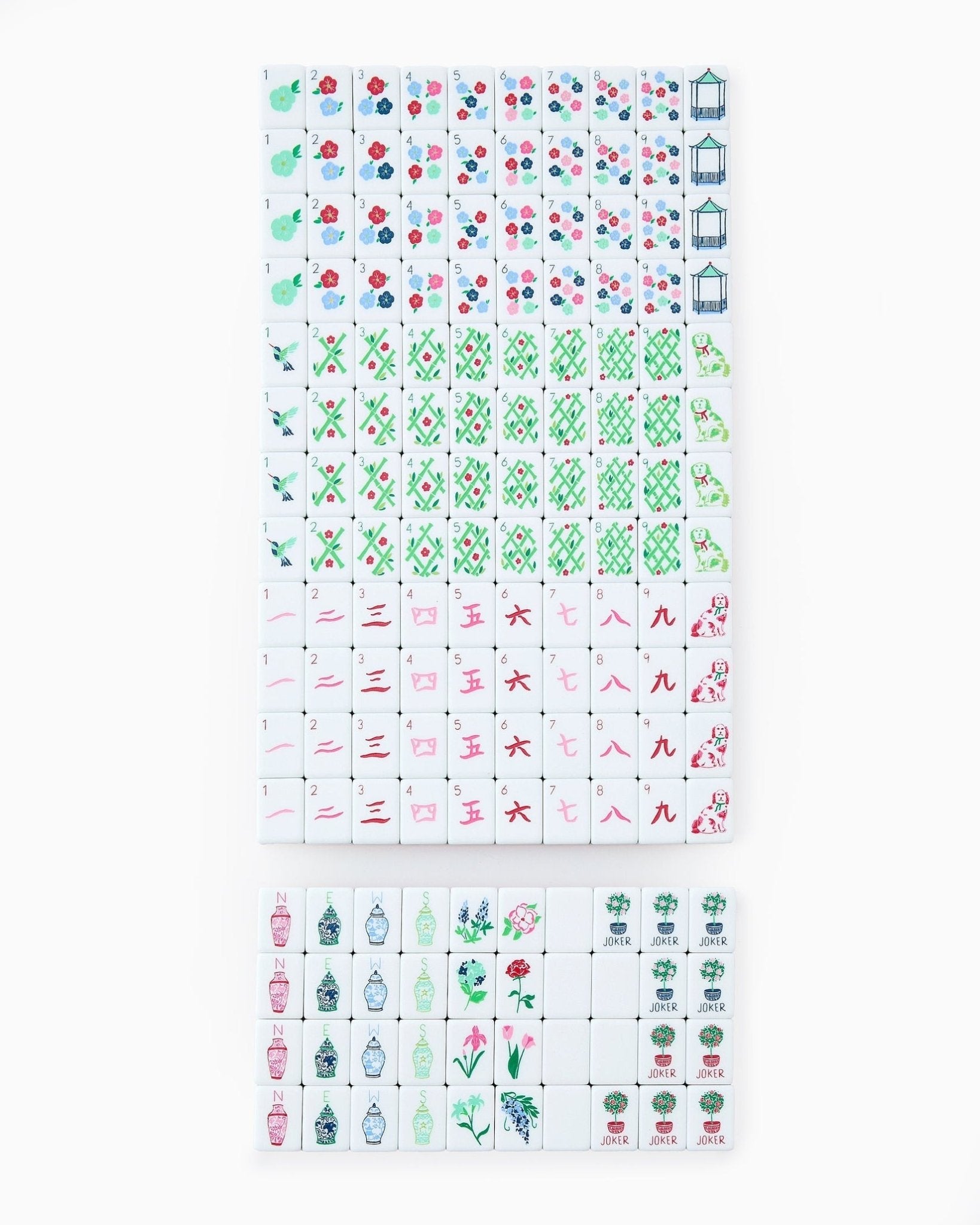 [Oh My Mahjong] Nantucket Mahjong Tiles - The Pink Pineapple 850