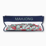 [Oh My Mahjong] Navy Bamboo Mahjong Zippered Tile Bag - The Pink Pineapple 850