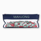 [Oh My Mahjong] Navy Bamboo Mahjong Zippered Tile Bag - The Pink Pineapple 850