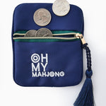 [Oh My Mahjong] Navy Mahjong Coin and Dice Bag - The Pink Pineapple 850
