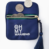 [Oh My Mahjong] Navy Mahjong Coin and Dice Bag - The Pink Pineapple 850