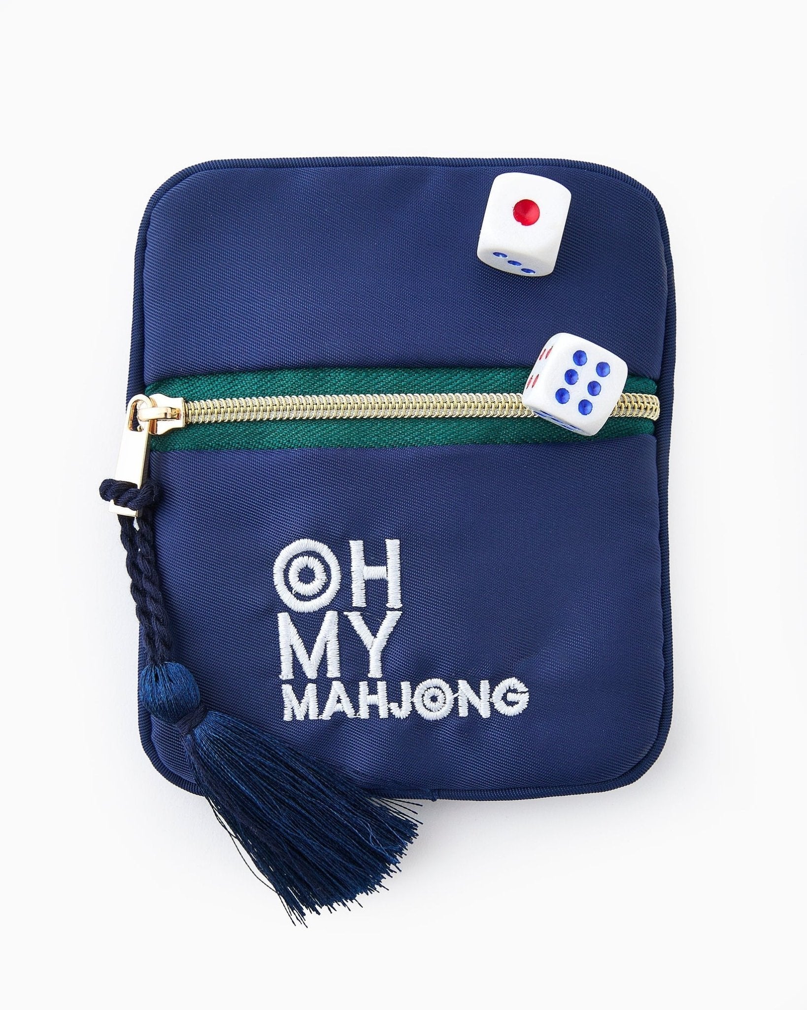 [Oh My Mahjong] Navy Mahjong Coin and Dice Bag - The Pink Pineapple 850