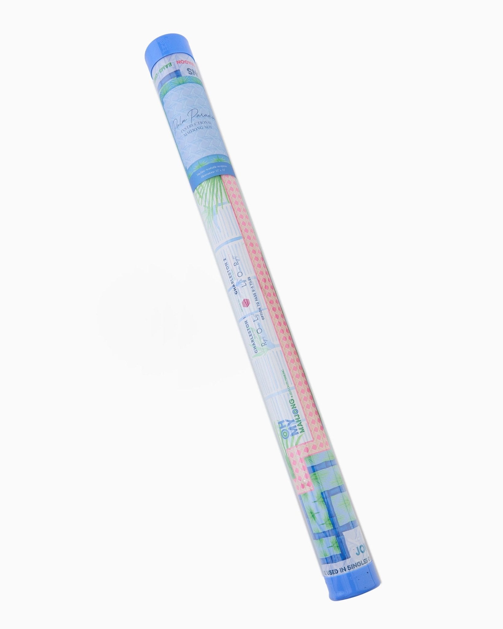 [Oh My Mahjong] Palm Paradise Mahjong Mat in Tube - The Pink Pineapple 850