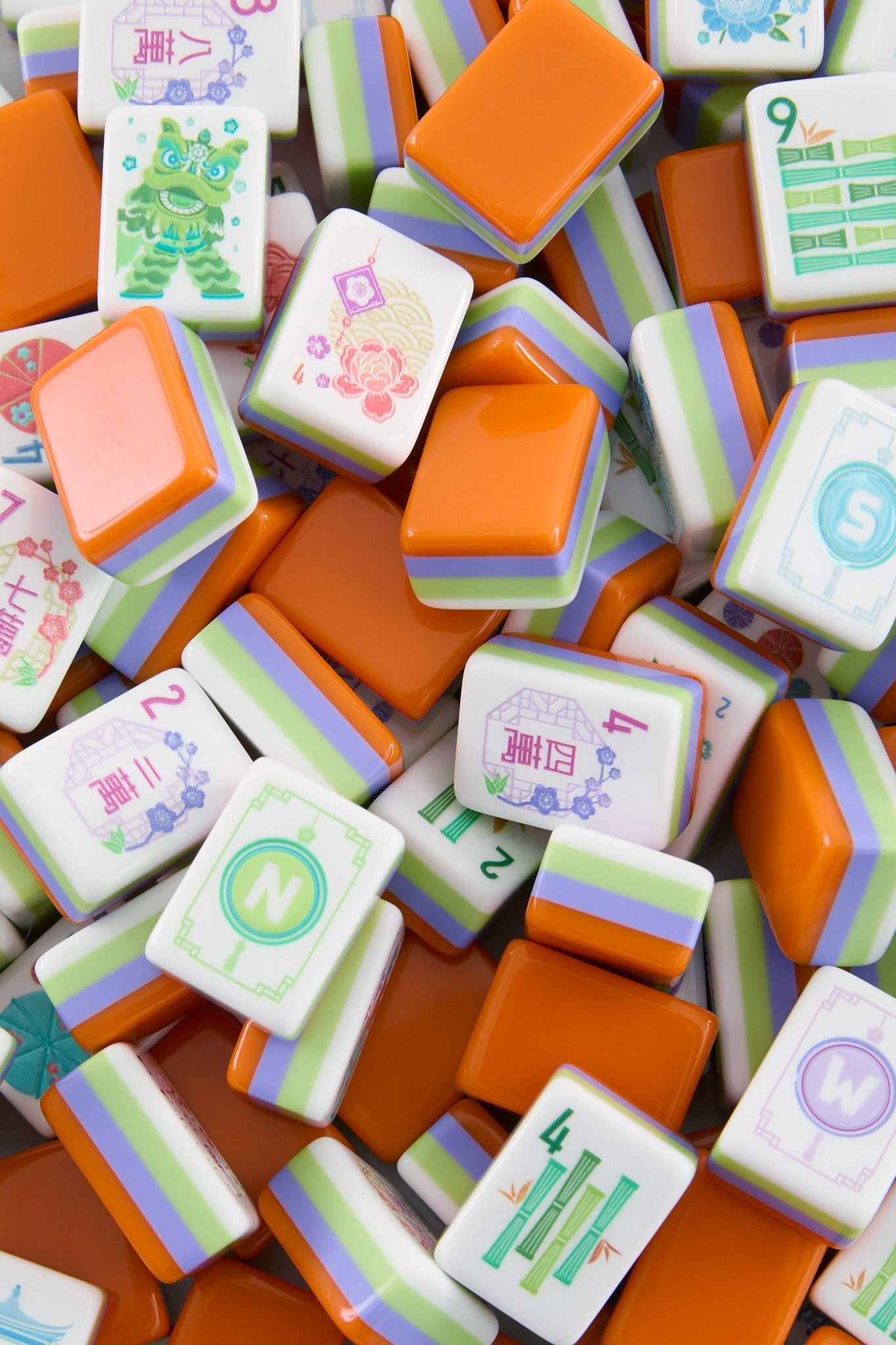 [Oh My Mahjong] Papaya Spritz Mahjong Tile Set - The Pink Pineapple 850