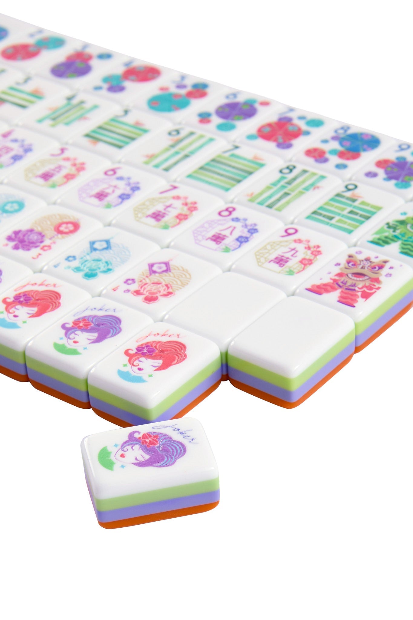 [Oh My Mahjong] Papaya Spritz Mahjong Tile Set - The Pink Pineapple 850