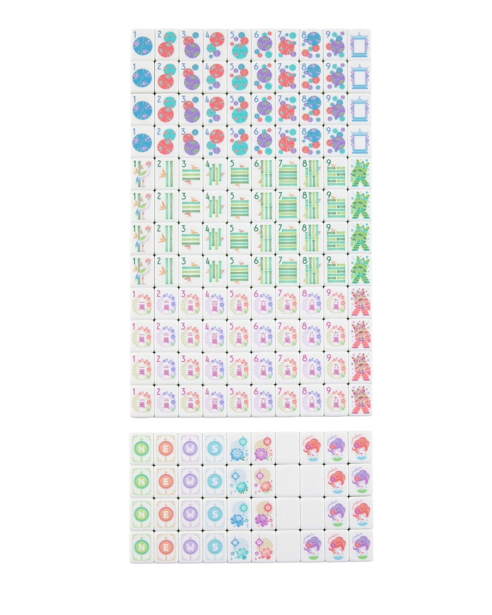 [Oh My Mahjong] Papaya Spritz Mahjong Tile Set - The Pink Pineapple 850