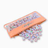 [Oh My Mahjong] Peach Script Mahjong Zippered Tile Bag - The Pink Pineapple 850