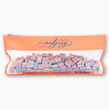 [Oh My Mahjong] Peach Script Mahjong Zippered Tile Bag - The Pink Pineapple 850