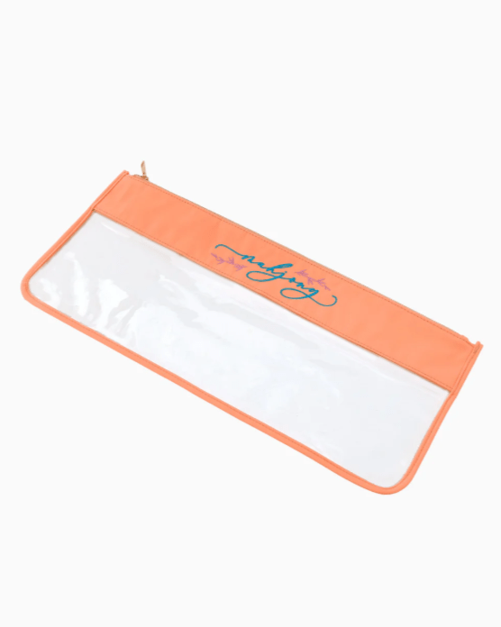 [Oh My Mahjong] Peach Script Mahjong Zippered Tile Bag - The Pink Pineapple 850