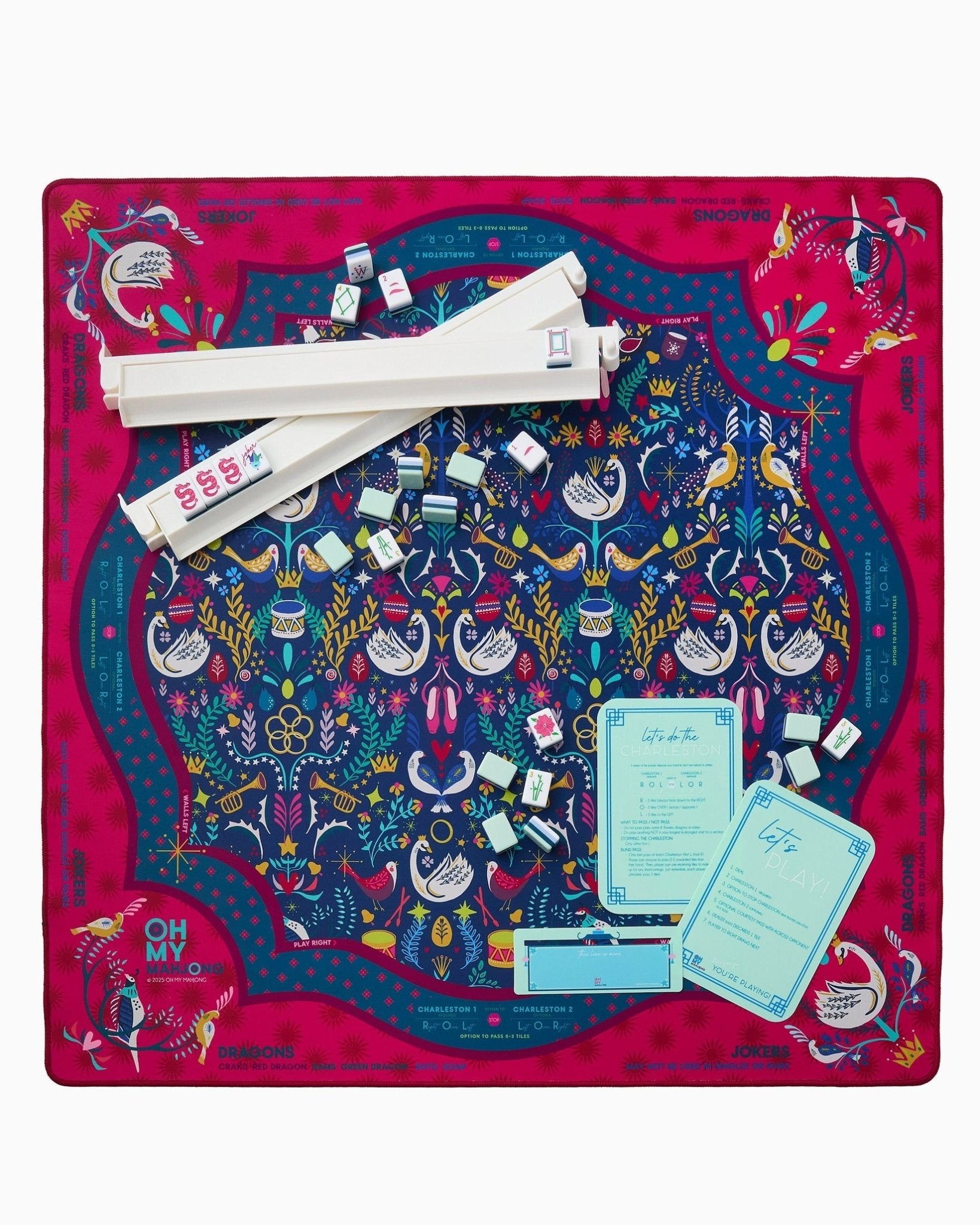 Oh My Mahjong] Pear Tree Mat - The Pink Pineapple 850