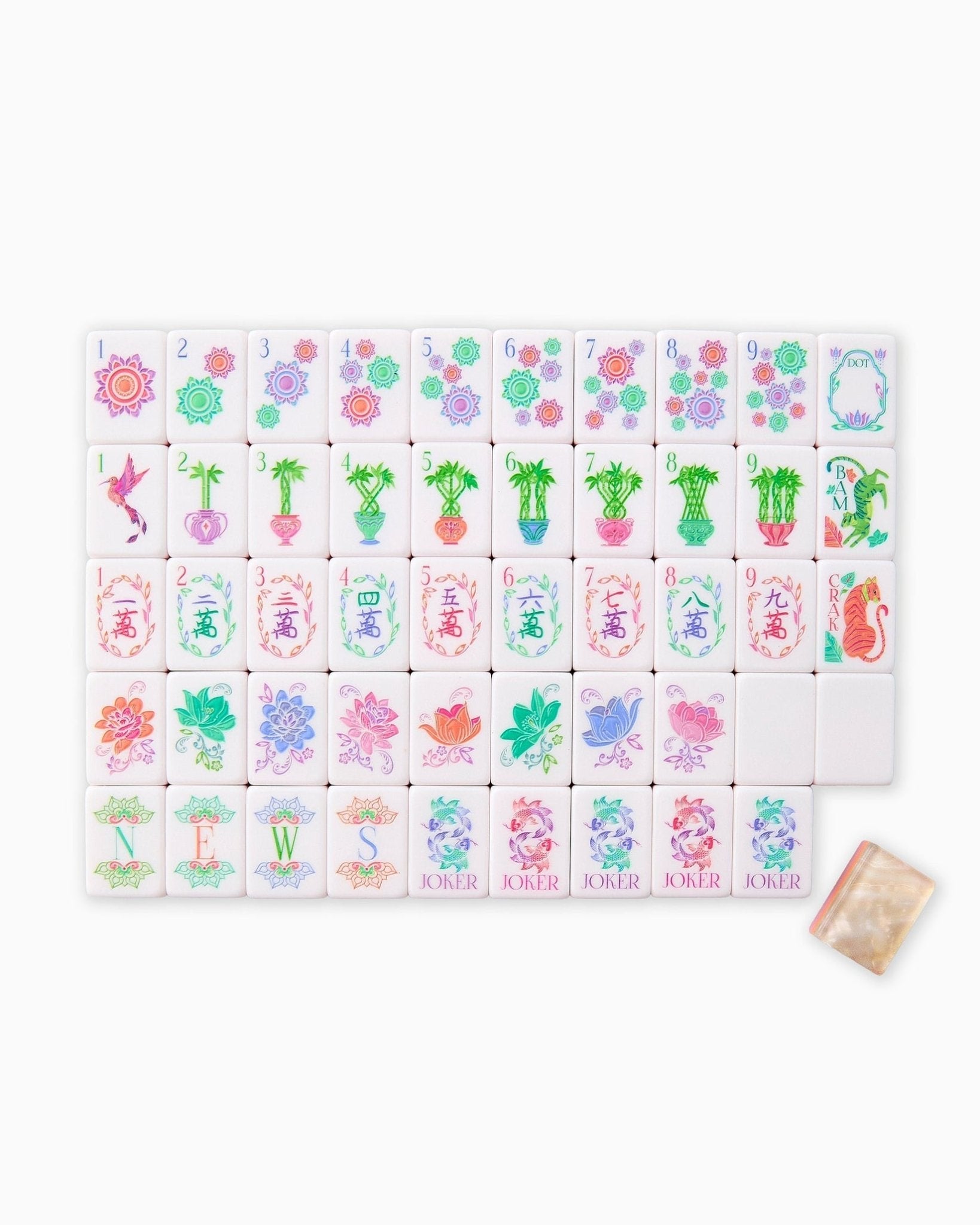 [Oh My Mahjong] Pearlescent Mahjong Tiles - The Pink Pineapple 850