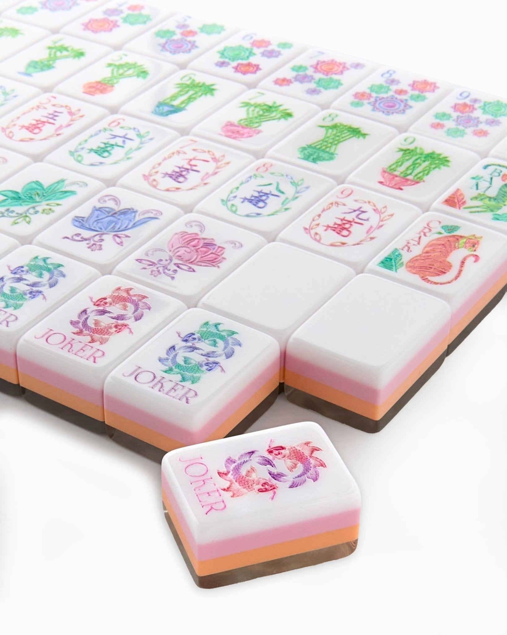 [Oh My Mahjong] Pearlescent Mahjong Tiles - The Pink Pineapple 850