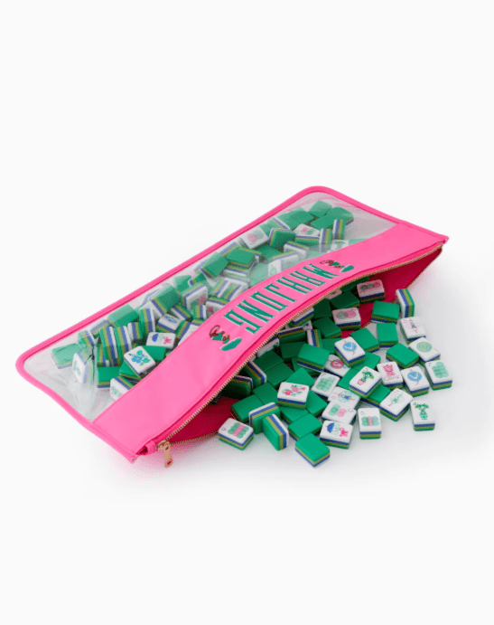 [Oh My Mahjong] Pink Monkey Zippered Tile Bag - The Pink Pineapple 850