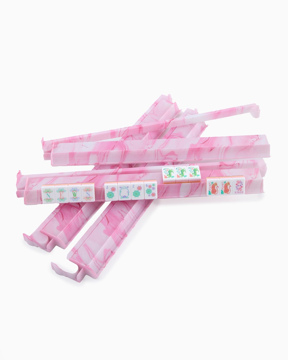 [Oh My Mahjong] Pink Quartz Rack and Pusher Set - The Pink Pineapple 850