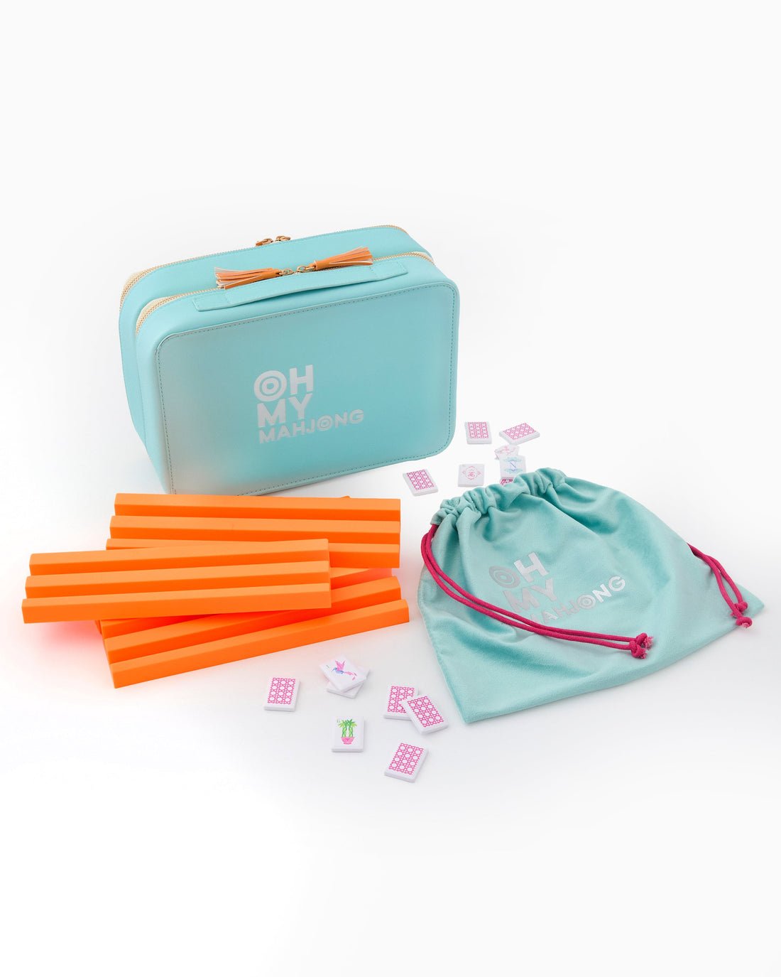 [Oh My Mahjong] Poppy Debutante Tile Set - The Pink Pineapple 850