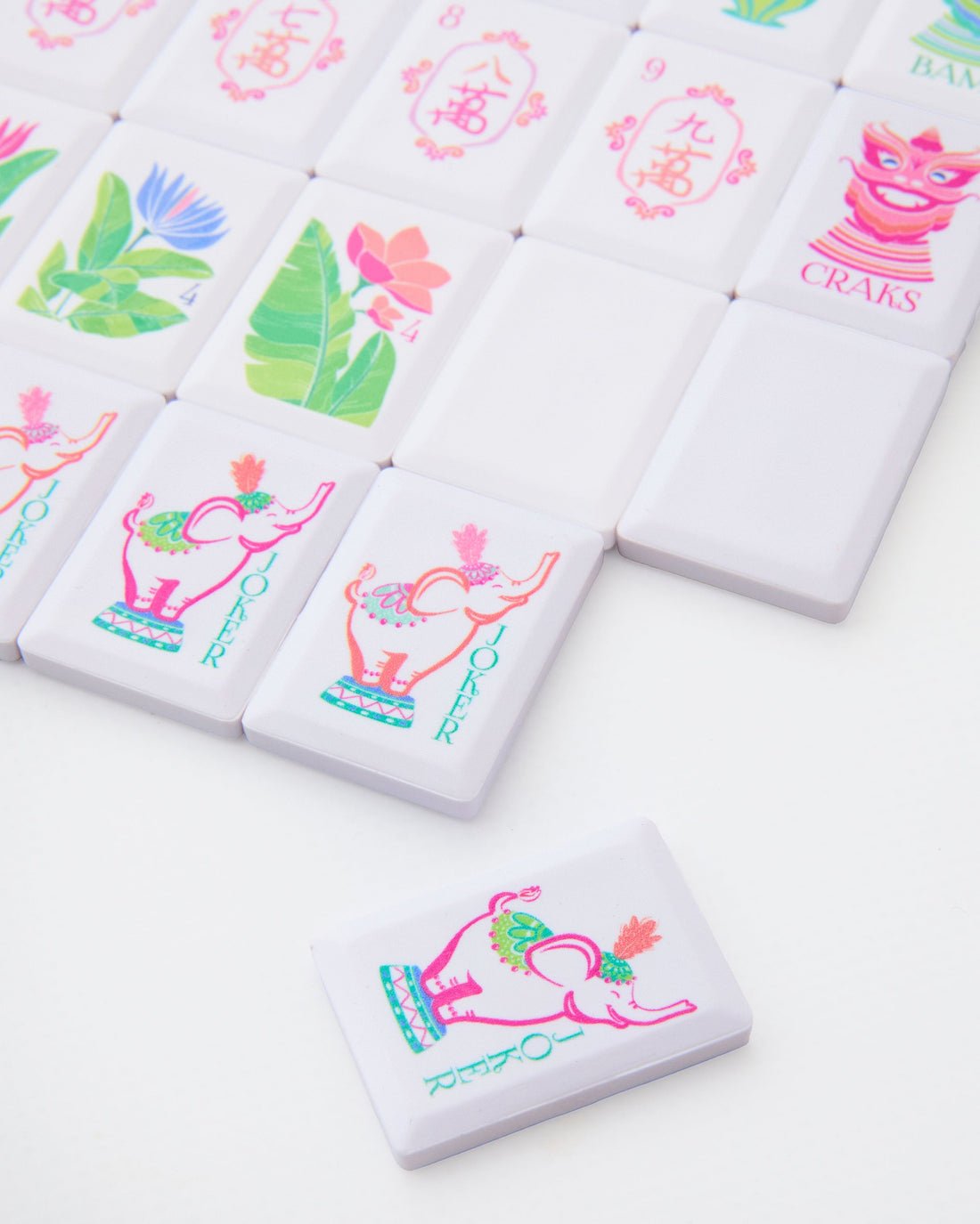 [Oh My Mahjong] Poppy Debutante Tile Set - The Pink Pineapple 850