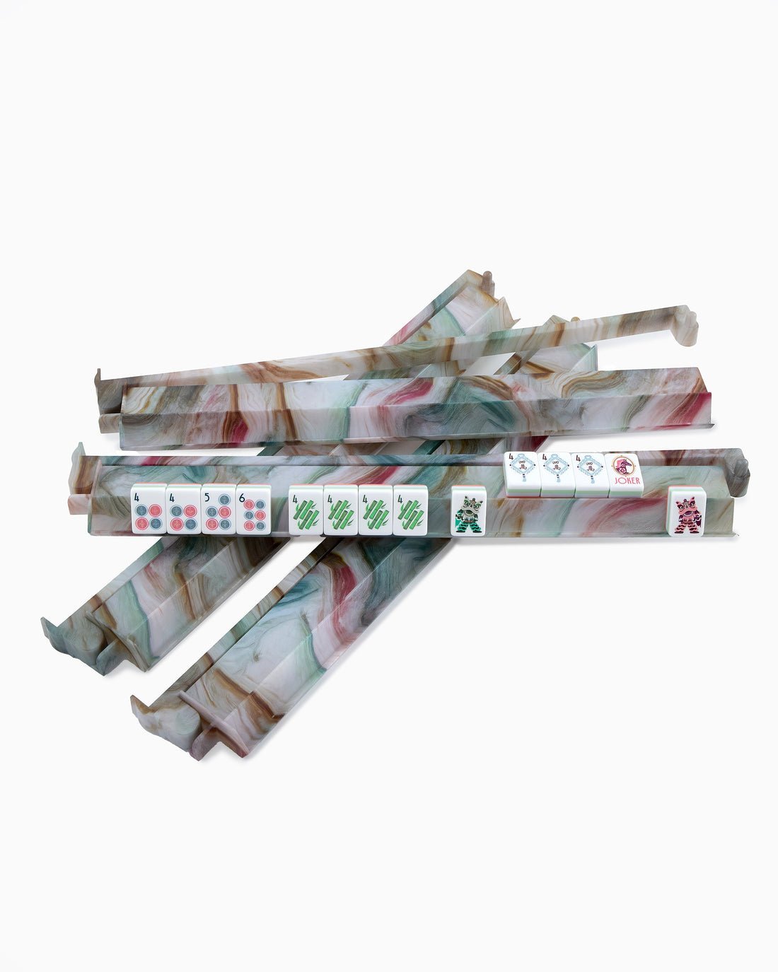 [Oh My Mahjong] Sandstone Mahjong Rack & Pusher Set - The Pink Pineapple 850
