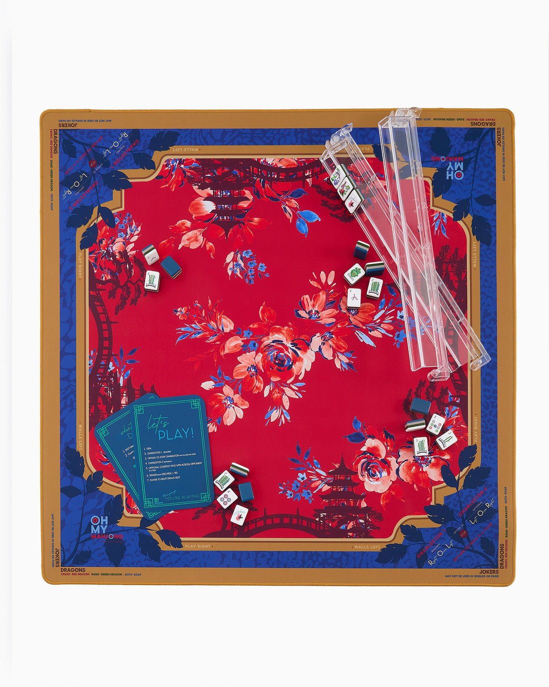 [Oh My Mahjong] Scarlett Mahjong Mat - The Pink Pineapple 850
