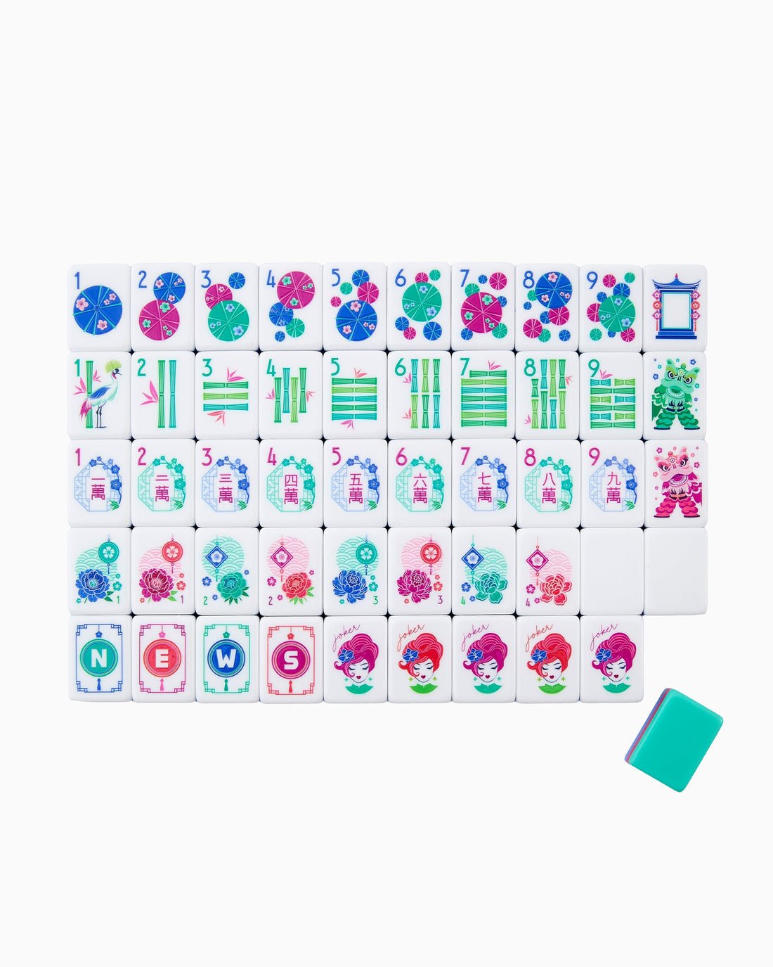 [Oh My Mahjong] Seabreeze Mahjong Tile Set - The Pink Pineapple 850