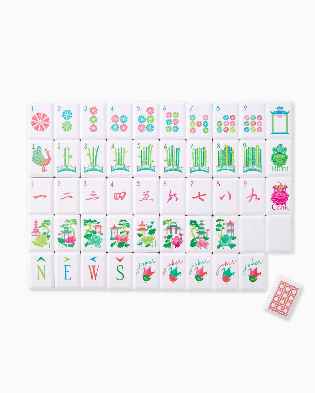 [Oh My Mahjong] Sunburst Mahjong Tile Set - The Pink Pineapple 850