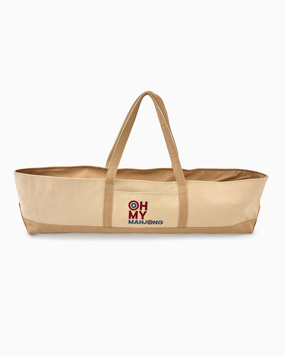 [Oh My Mahjong] Taupe Canvas Mahjong Storage Bag - The Pink Pineapple 850