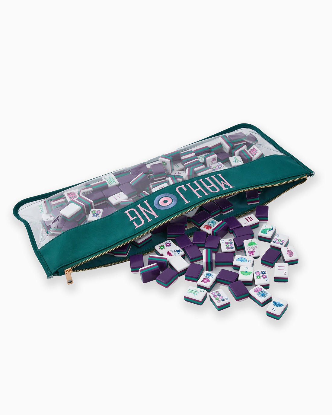 [Oh My Mahjong] Teal Mahjong Bag - The Pink Pineapple 850