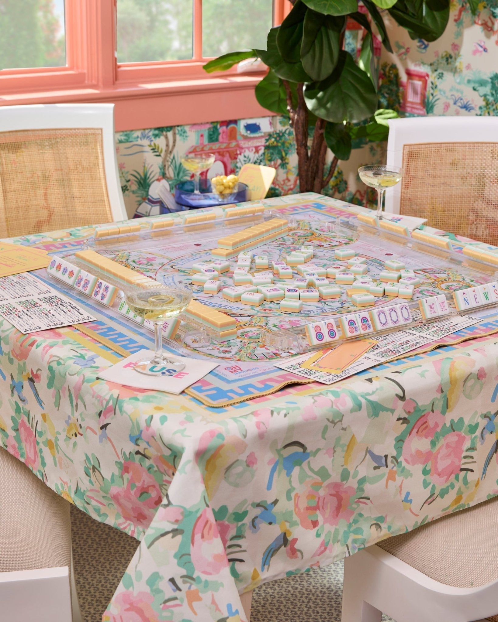 [Oh My Mahjong] The Imperial Mahjong Mat - The Pink Pineapple 850