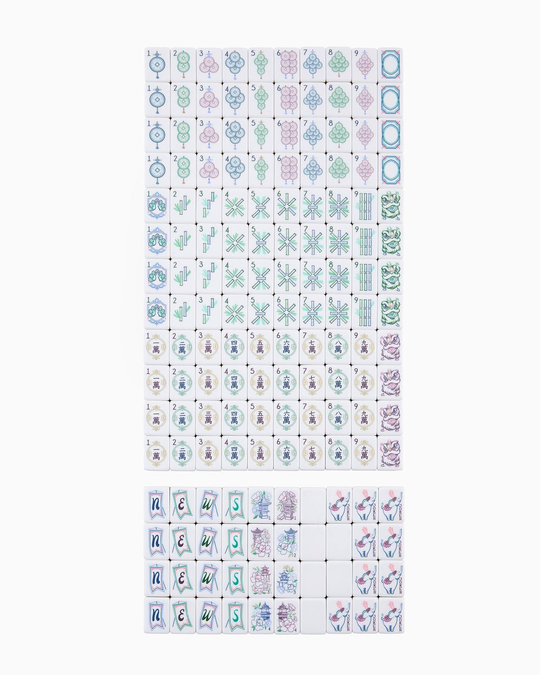 [Oh My Mahjong] Willow Mahjong Tiles - The Pink Pineapple 850